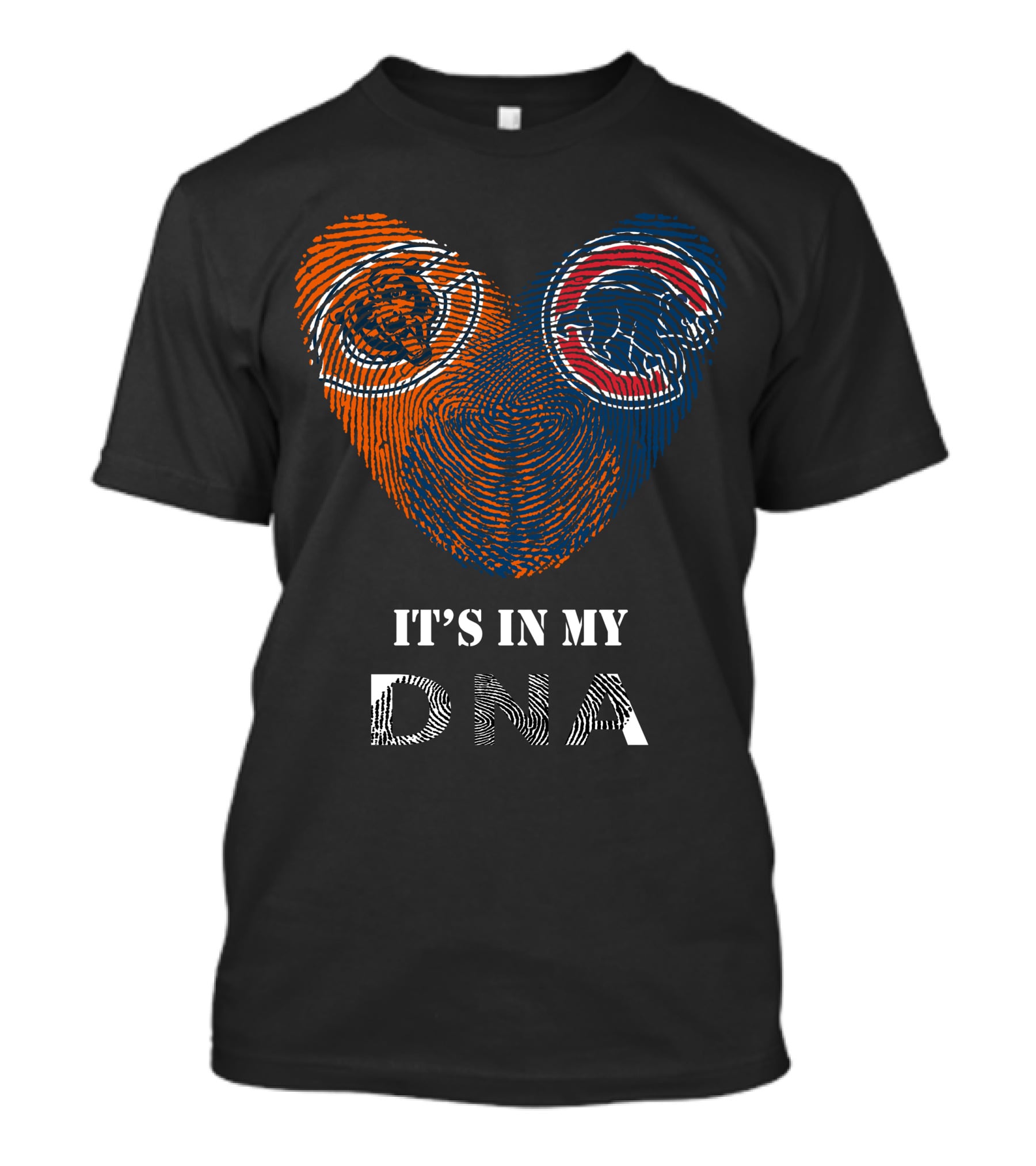 Bears Cubs It's In My Dna Fingerprint Heart T-Shirt