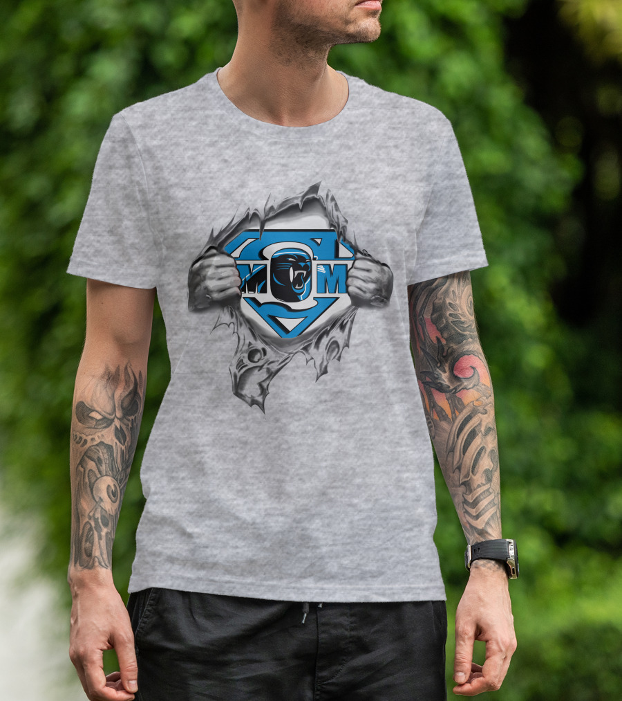 Panther Superhero Emblem With Claw Rip T-Shirt