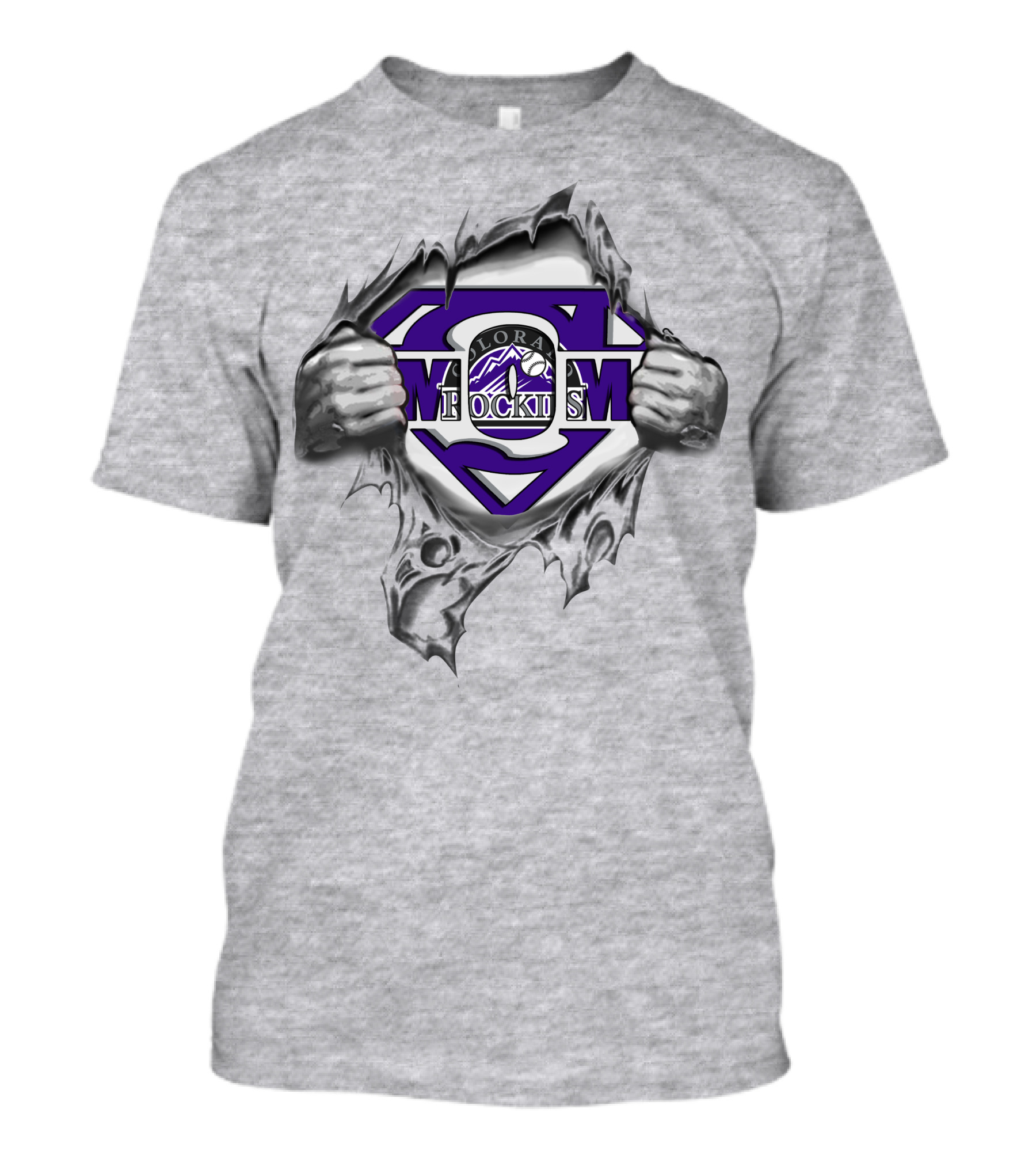 Colorado Rockies Superman Logo Tear T-Shirt