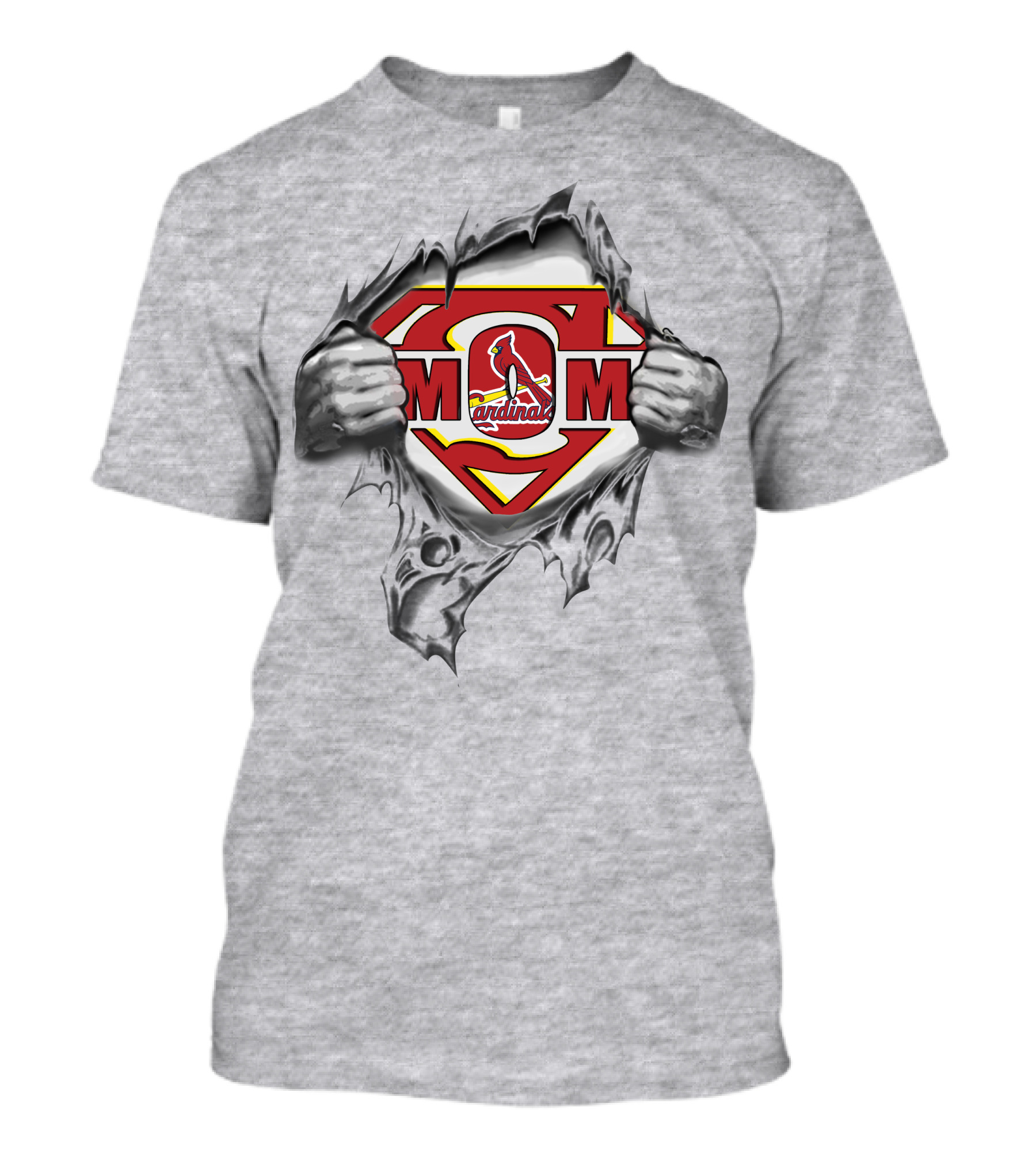 St. Louis Cardinals Super Mom Crest Rip T-Shirt