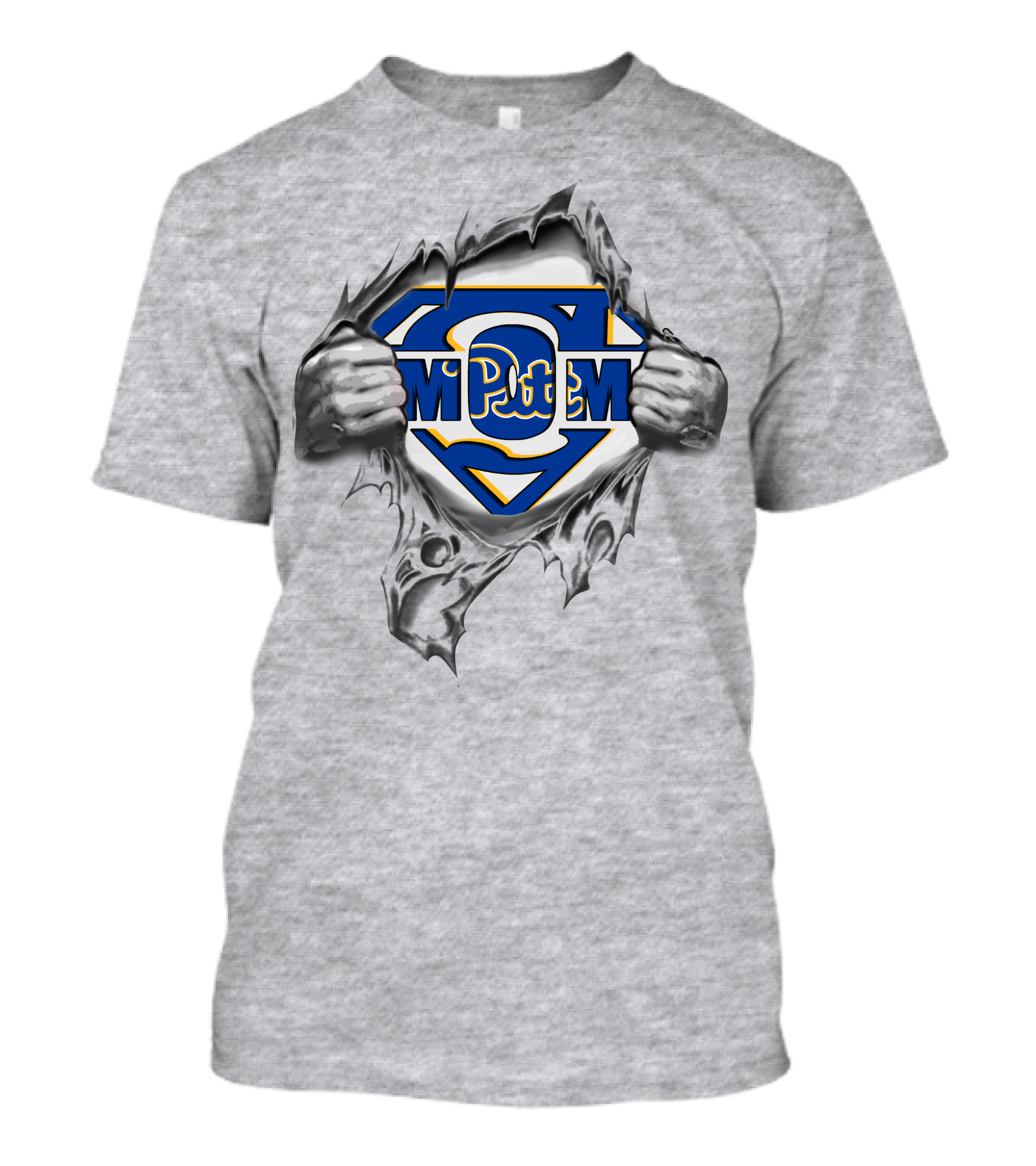 Pittsburgh Panthers Superman Rip Emblem T-Shirt