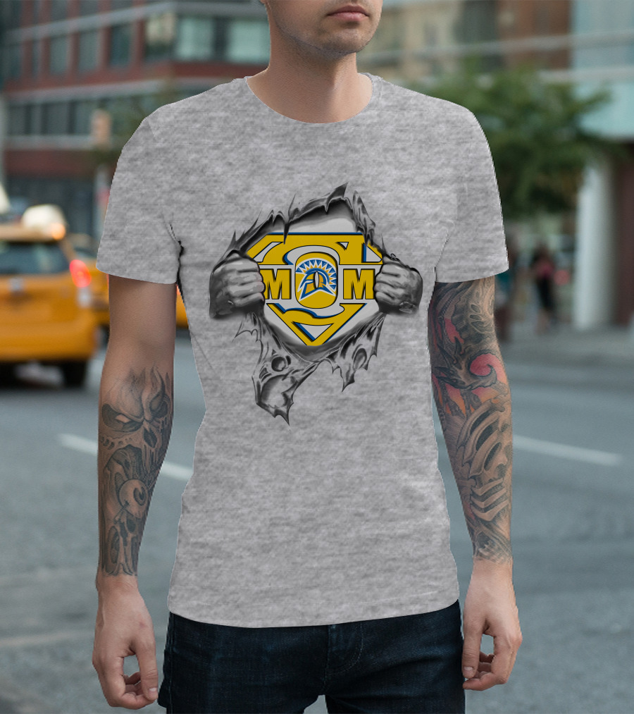 San Jose State Spartans MOM Superhero Emblem T-Shirt