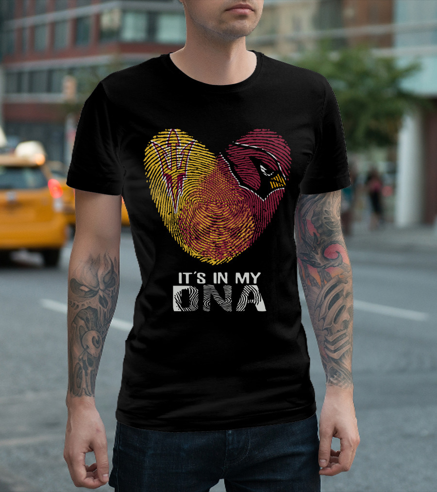 It's In My DNA Cardinals Arizona State Fingerprint T-Shirt