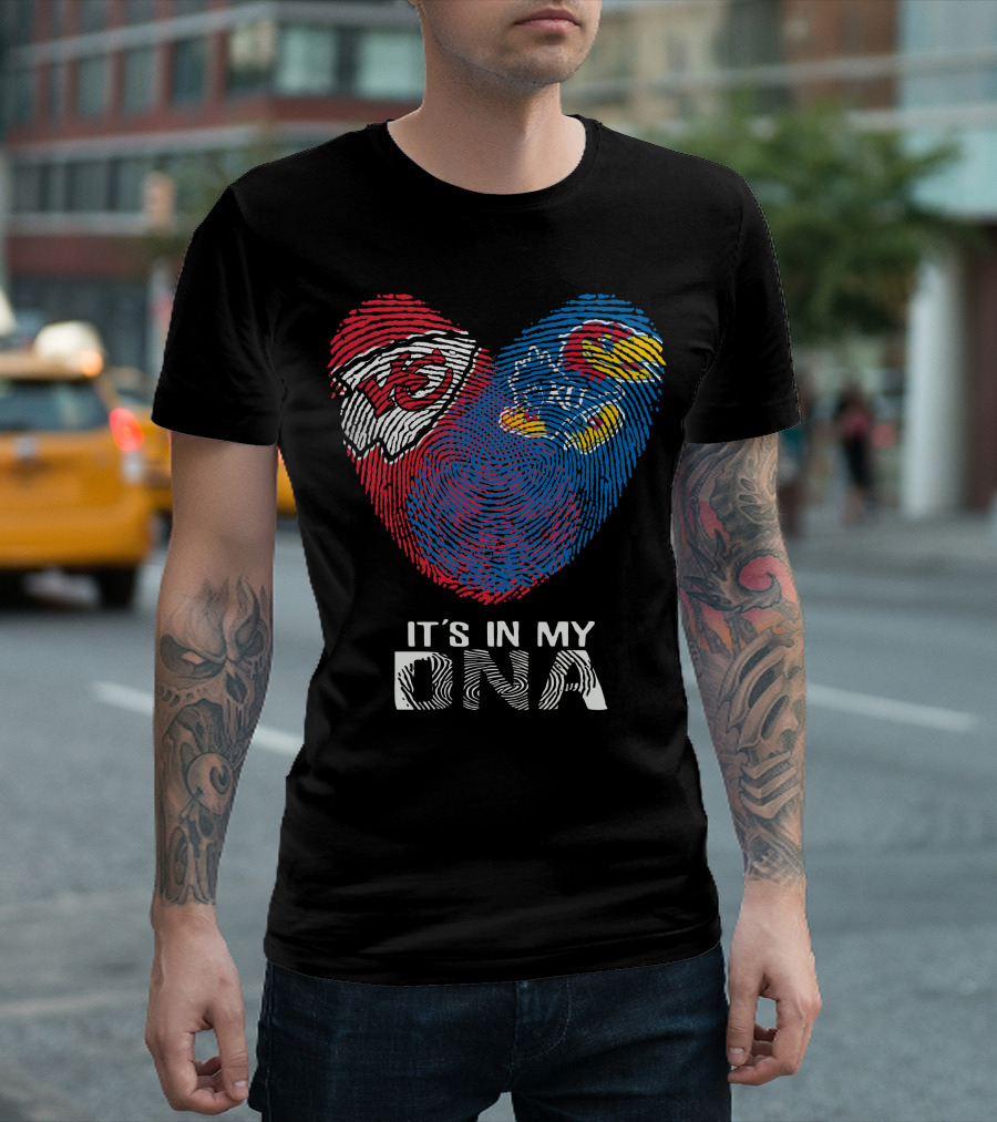Kansas City Chiefs And Kansas Jayhawks It's In My Dna T-Shirt