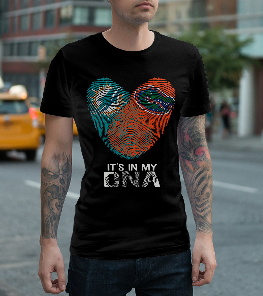 Miami Dolphins Florida Gators It's In My DNA T-Shirt