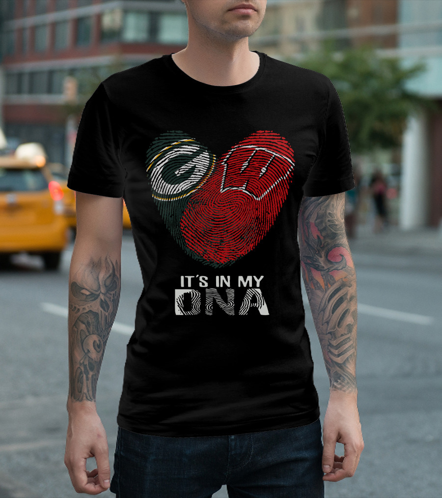 Packers Badgers It's In My Dna Fingerprint T-Shirt