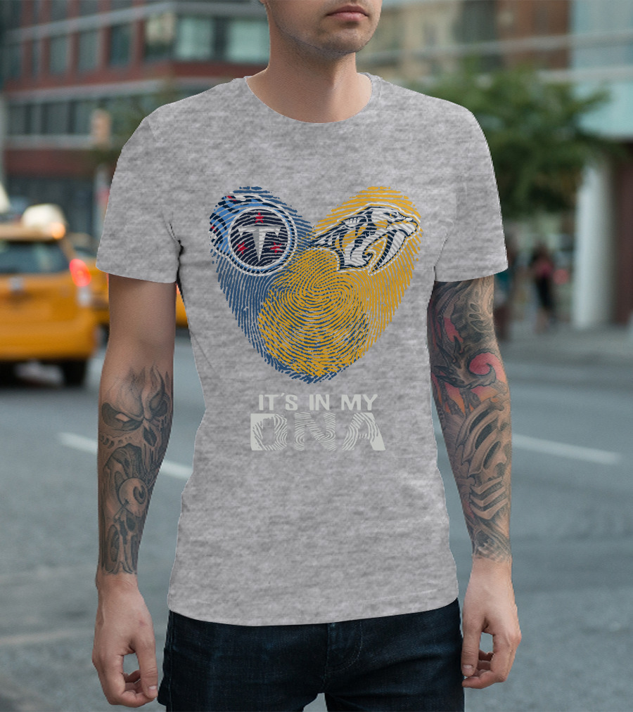 Titans Predators It's In My DNA Fingerprint Heart T-Shirt