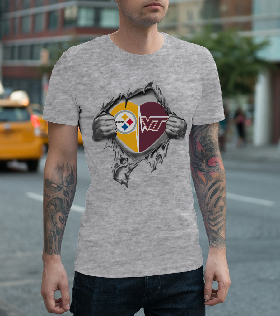 Steelers Hokies Heart T-Shirt
