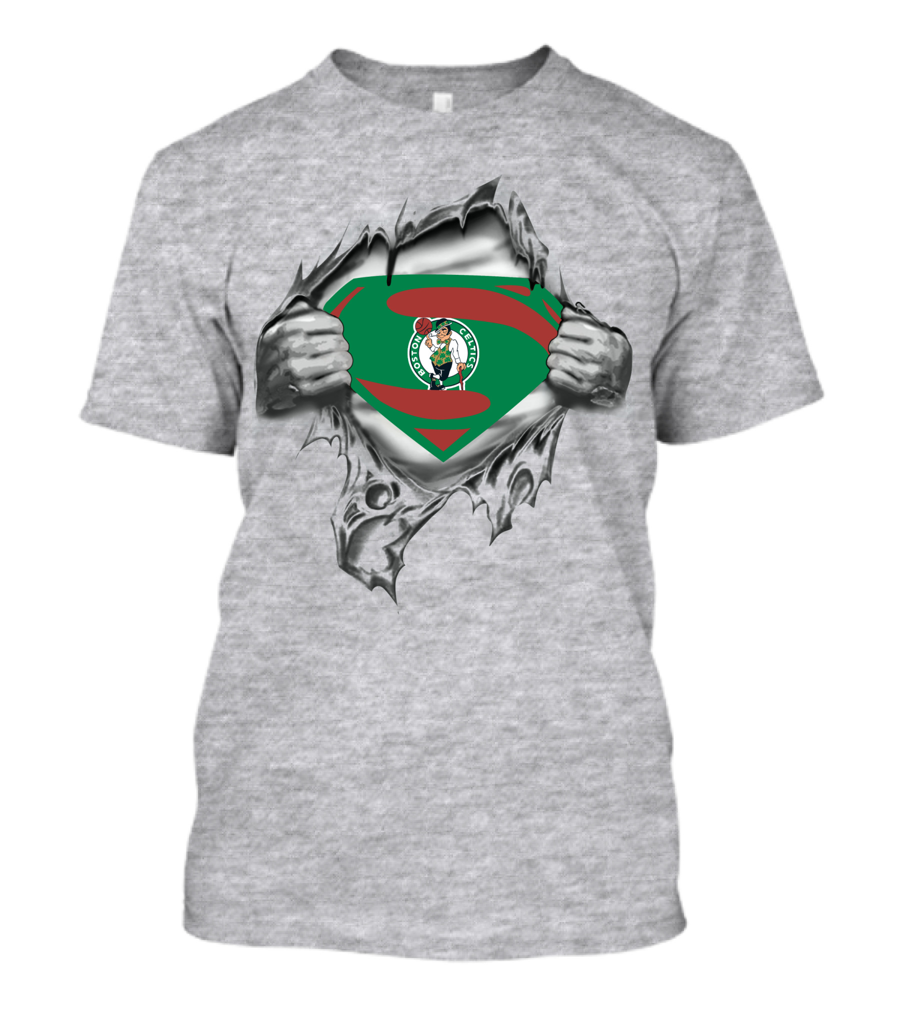Boston Celtics Superman Logo Reveal T-Shirt