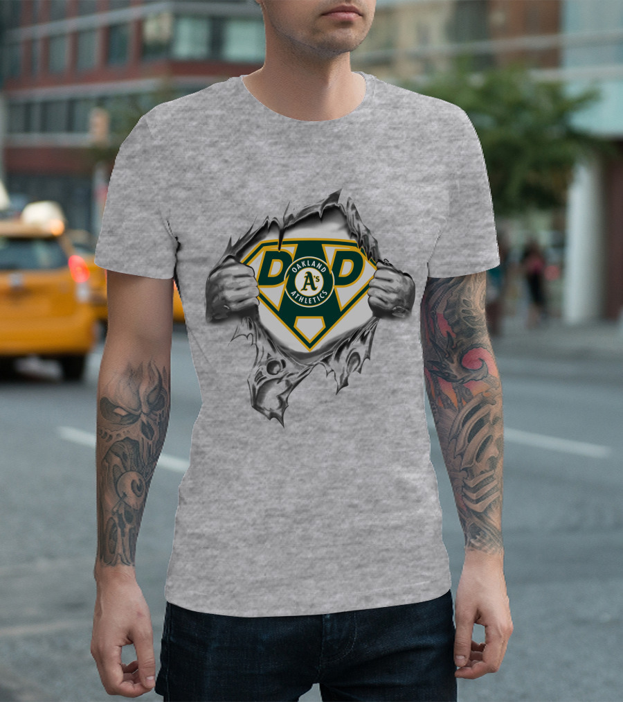Oakland Athletics Dad Superhero T-Shirt