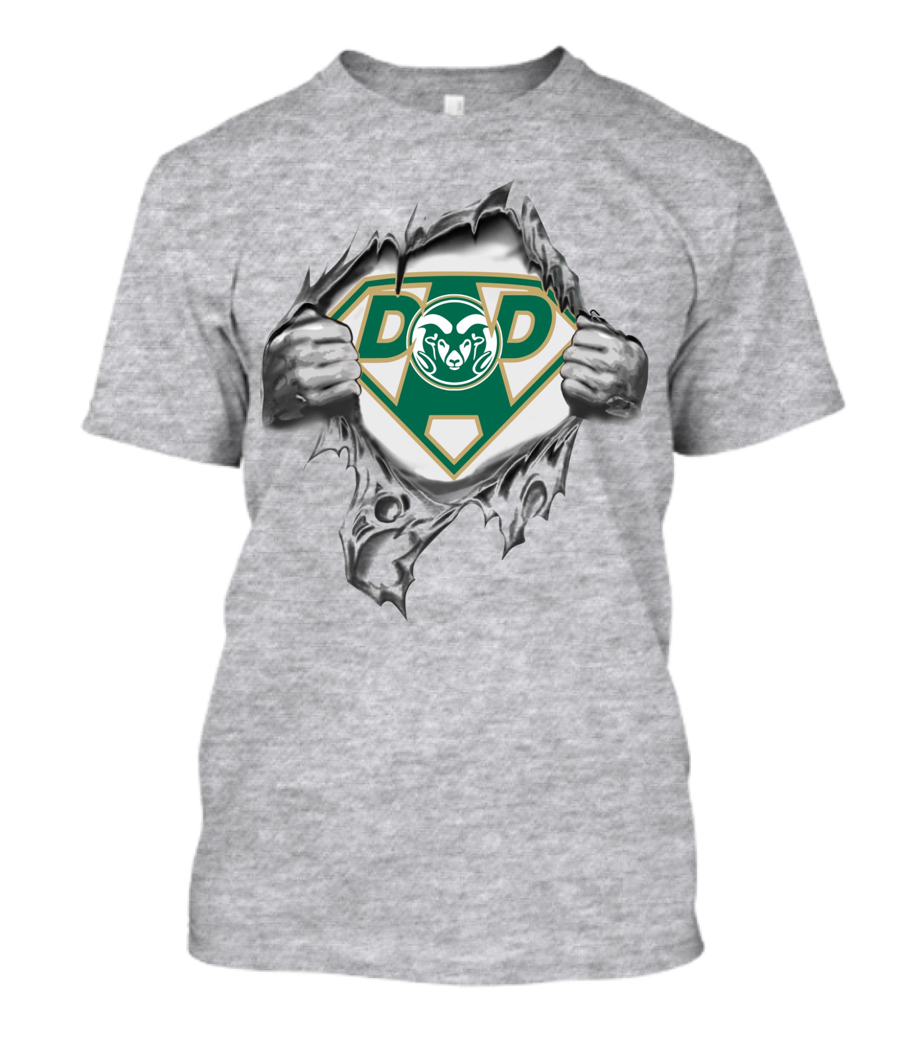 Colorado State Rams Dad Superhero Theme T-Shirt