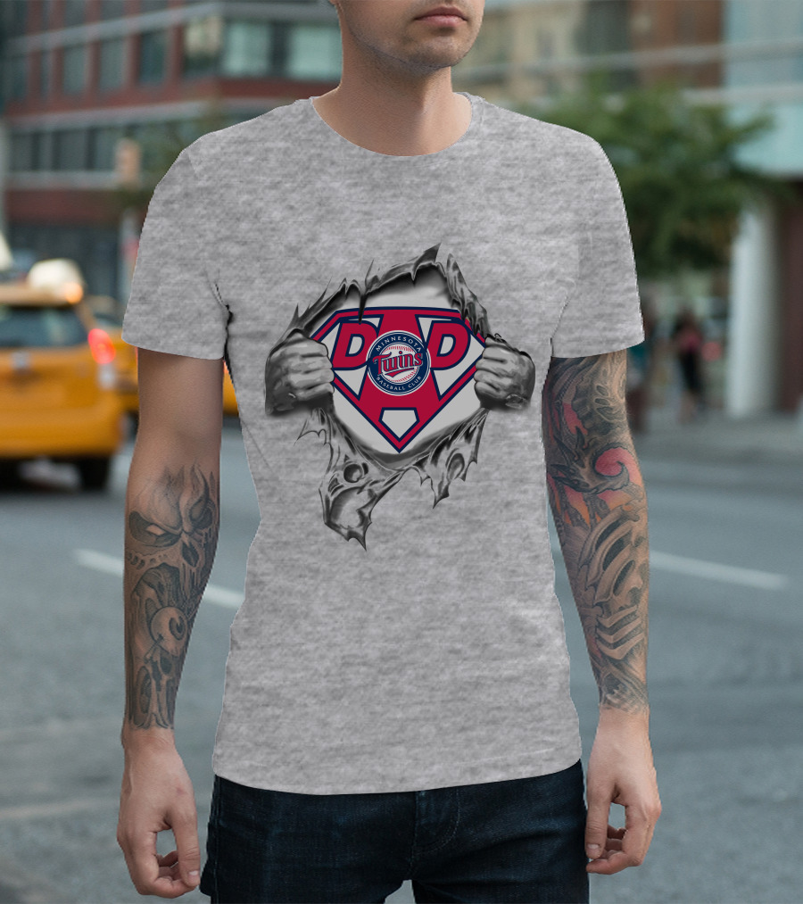 Minnesota Twins Baseball Club Super Dad T-Shirt