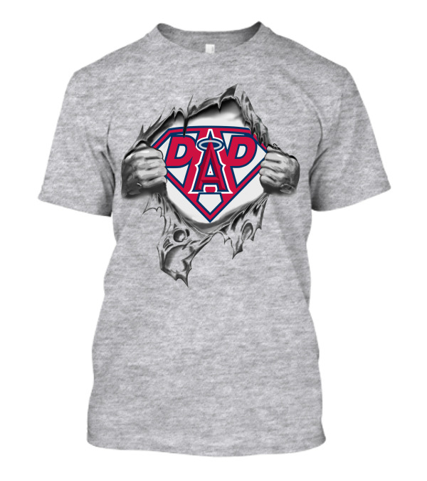 Los Angeles Angels Dad Superhero T-Shirt