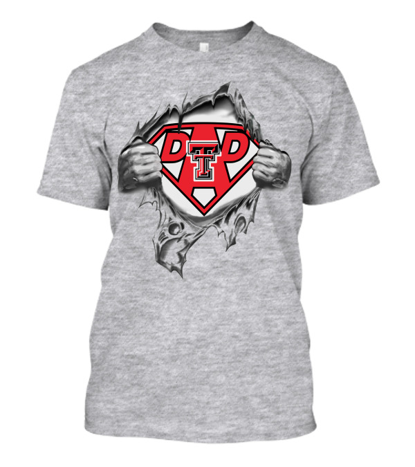 Texas Tech Red Raiders Super Dad Logo Superman Style T-Shirt
