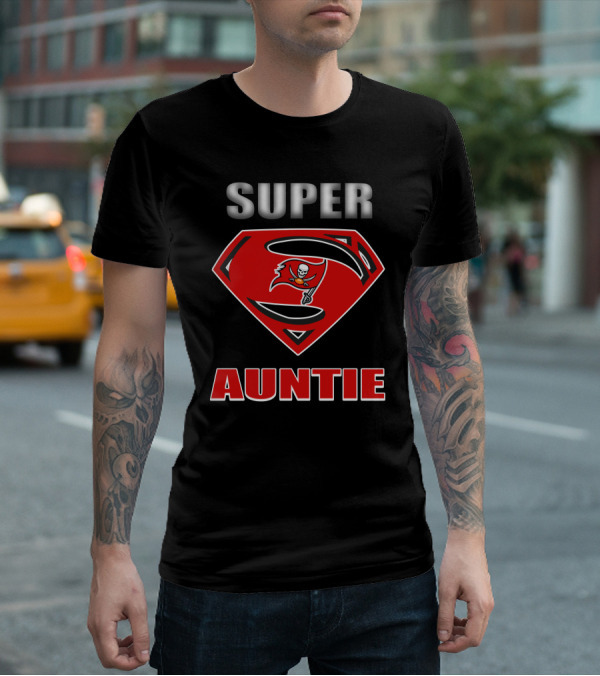 Super Auntie Buccaneers Shield T-Shirt