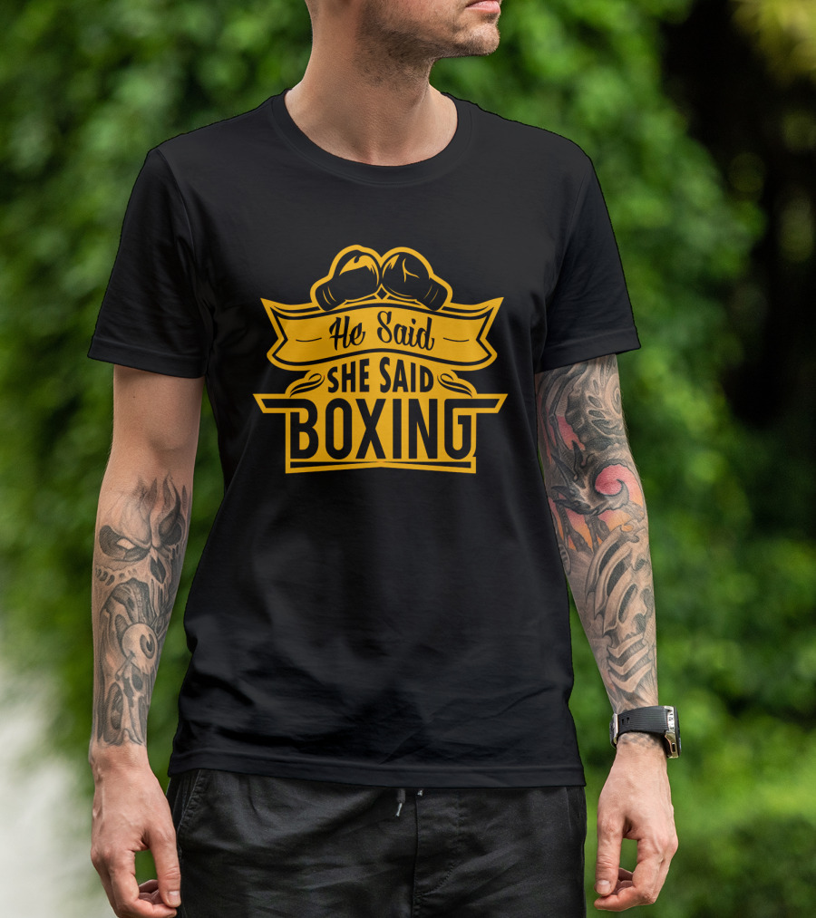 He Said She Said Boxing Gloves Logo Icon™ T-Shirt