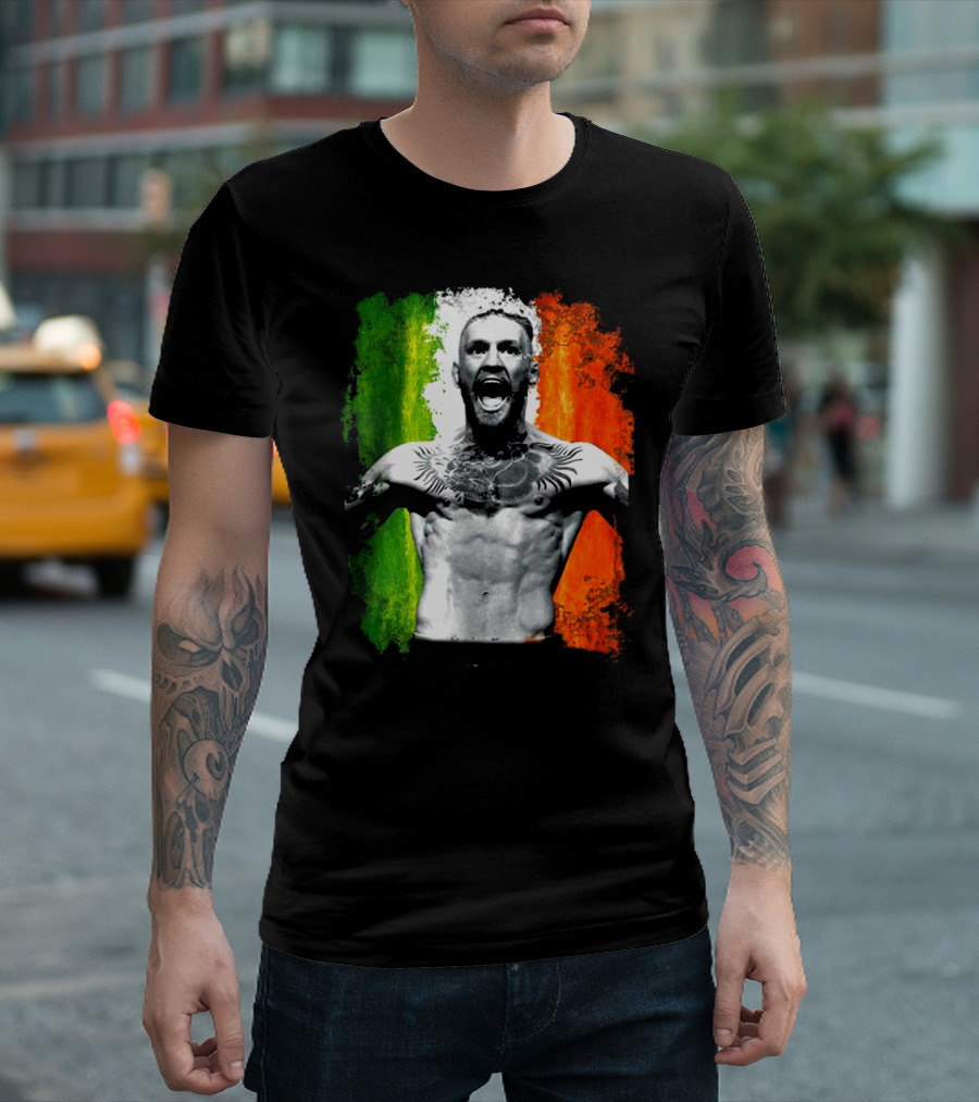 Conor Mcgregor Irish Flag Tribute Athlete T-Shirt