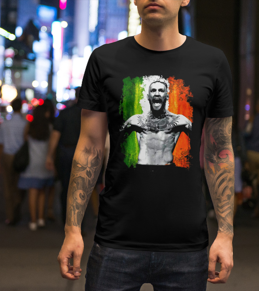 Conor Mcgregor Irish Flag Tribute Athlete T-Shirt