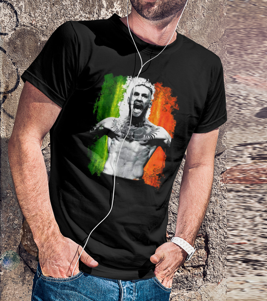 Conor Mcgregor Irish Flag Tribute Athlete T-Shirt