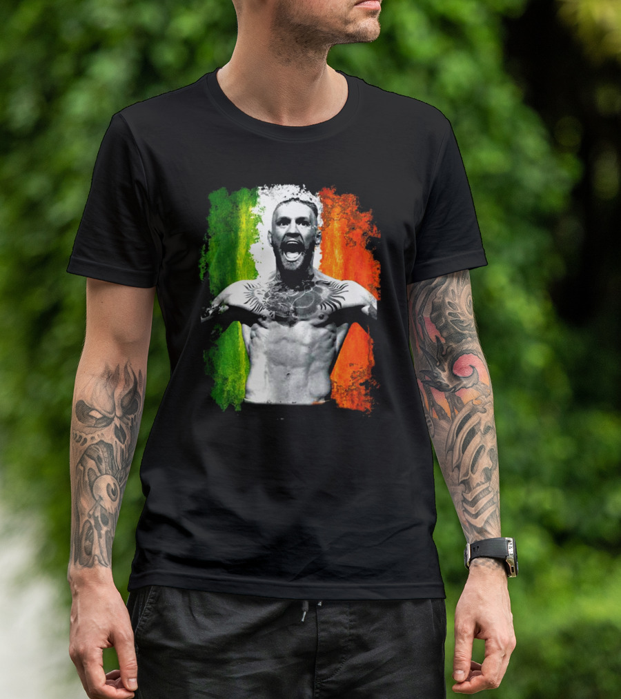 Conor Mcgregor Irish Flag Tribute Athlete T-Shirt
