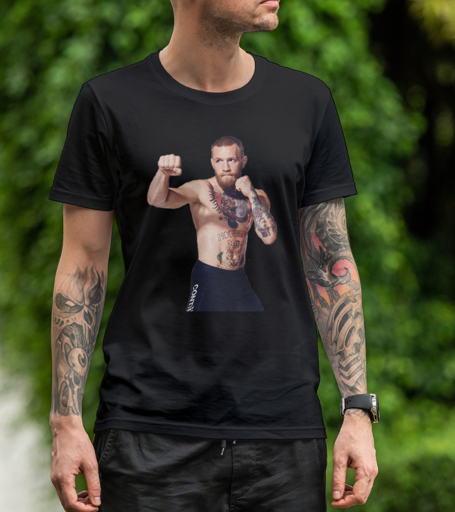 Conor McGregor UFC 189 Fighter Pose With Tattoos T-Shirt
