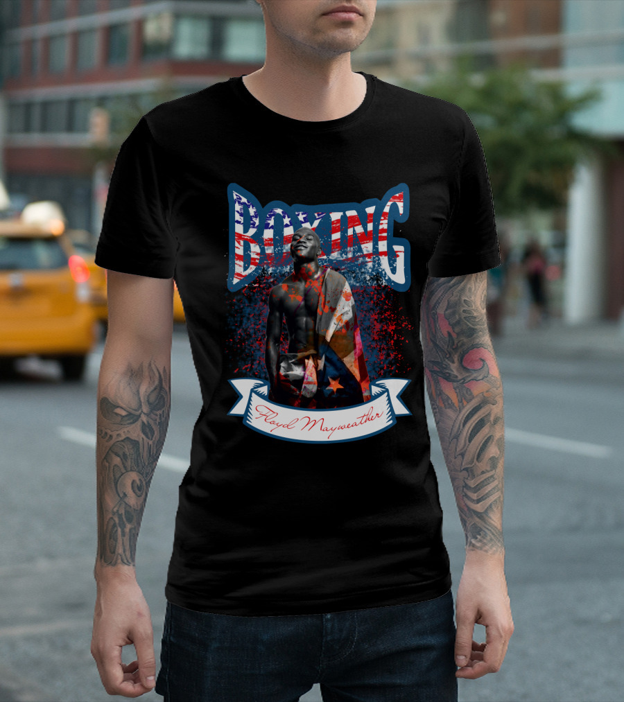 Floyd Mayweather Boxing Usa Flag T-Shirt