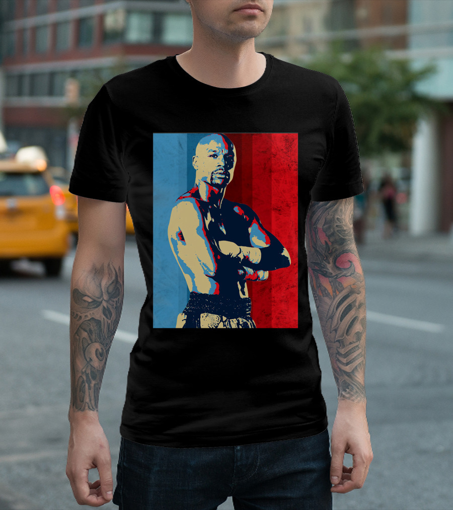 The Money Team Boxing Icon Vintage Red and Blue Stripes T-Shirt