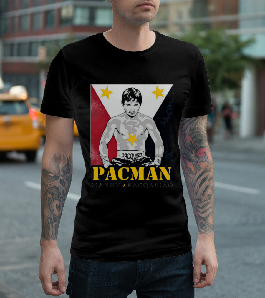 Pacman Manny Pacquiao Stars Boxing Filipino Flag T-Shirt