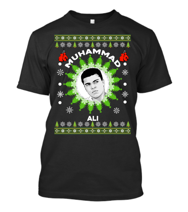Muhammad Ali Christmas Boxing Snowflakes Festive T-Shirt
