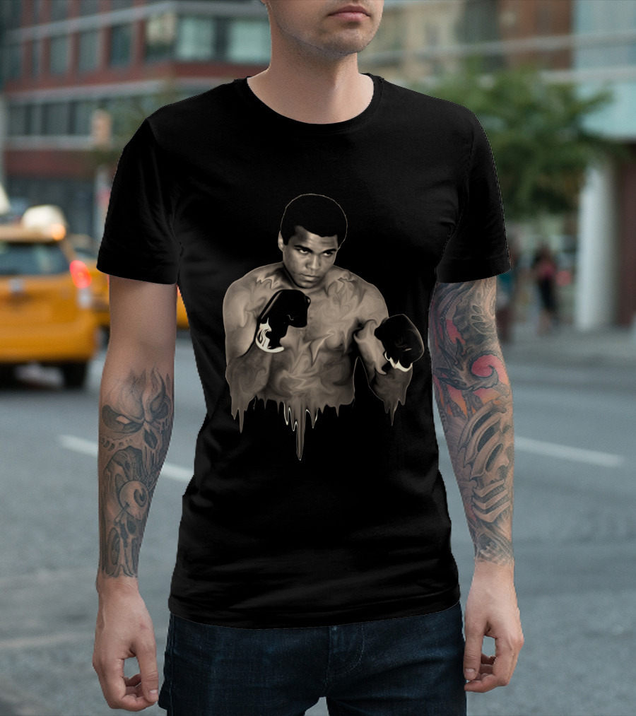 Muhammad Ali Legendary Boxer Dripping Effect T-Shirt
