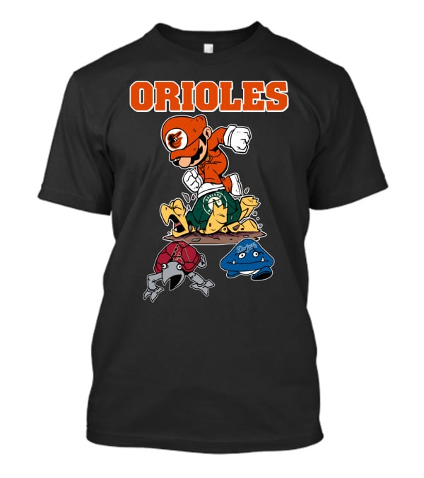 Orioles Halloween Mario Crossover With Oakland Athletics And Other Characters T-Shirt