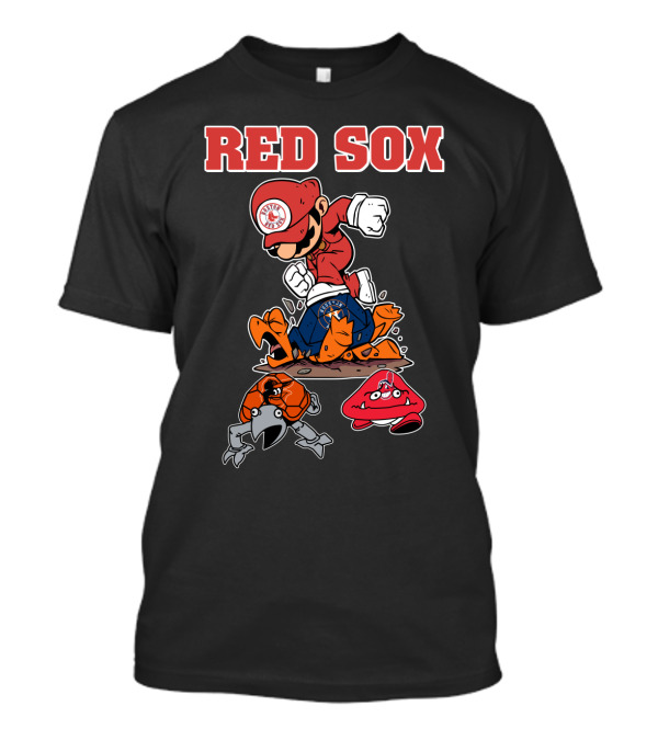 Red Sox Mario Parody With Crab And Claw Enemies T-Shirt