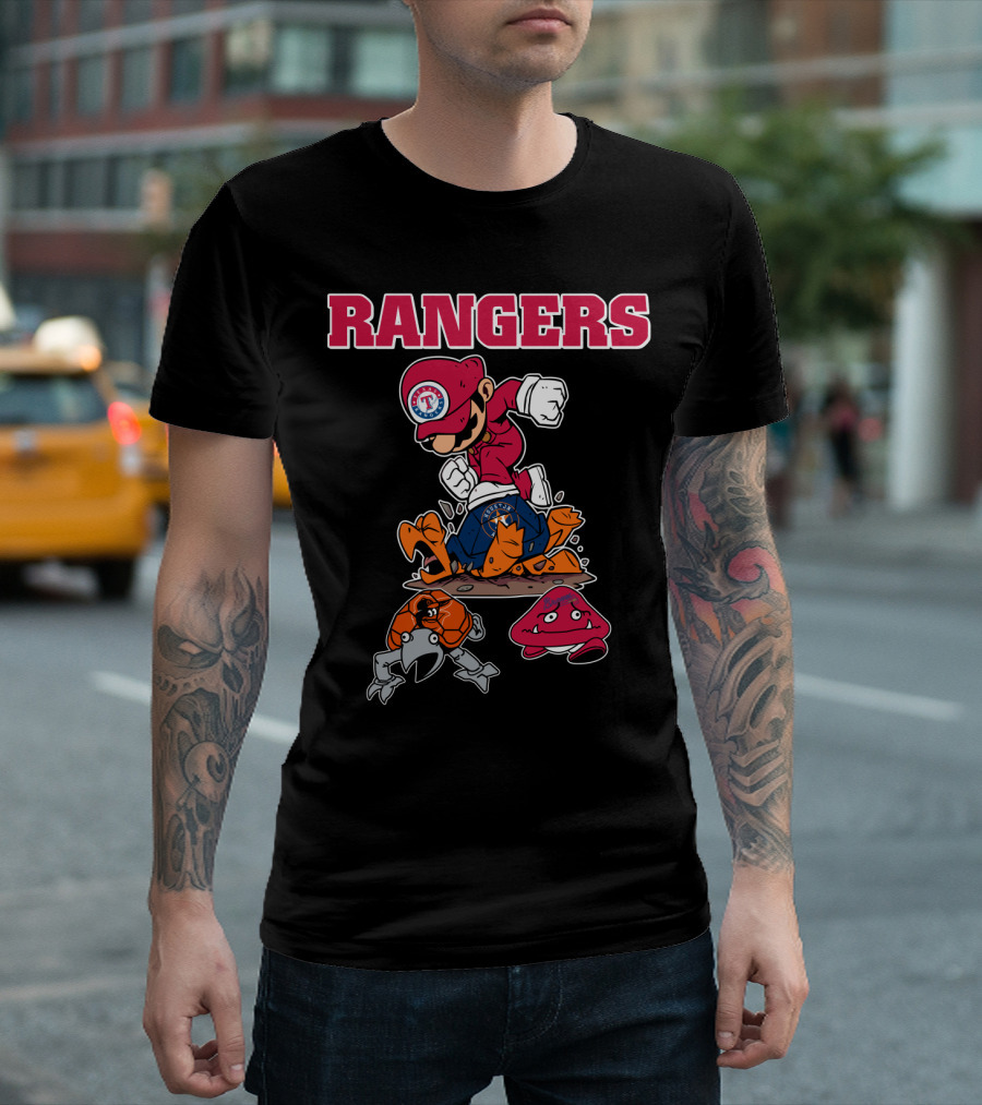 Rangers Texas Baseball Super Plumber T-Shirt