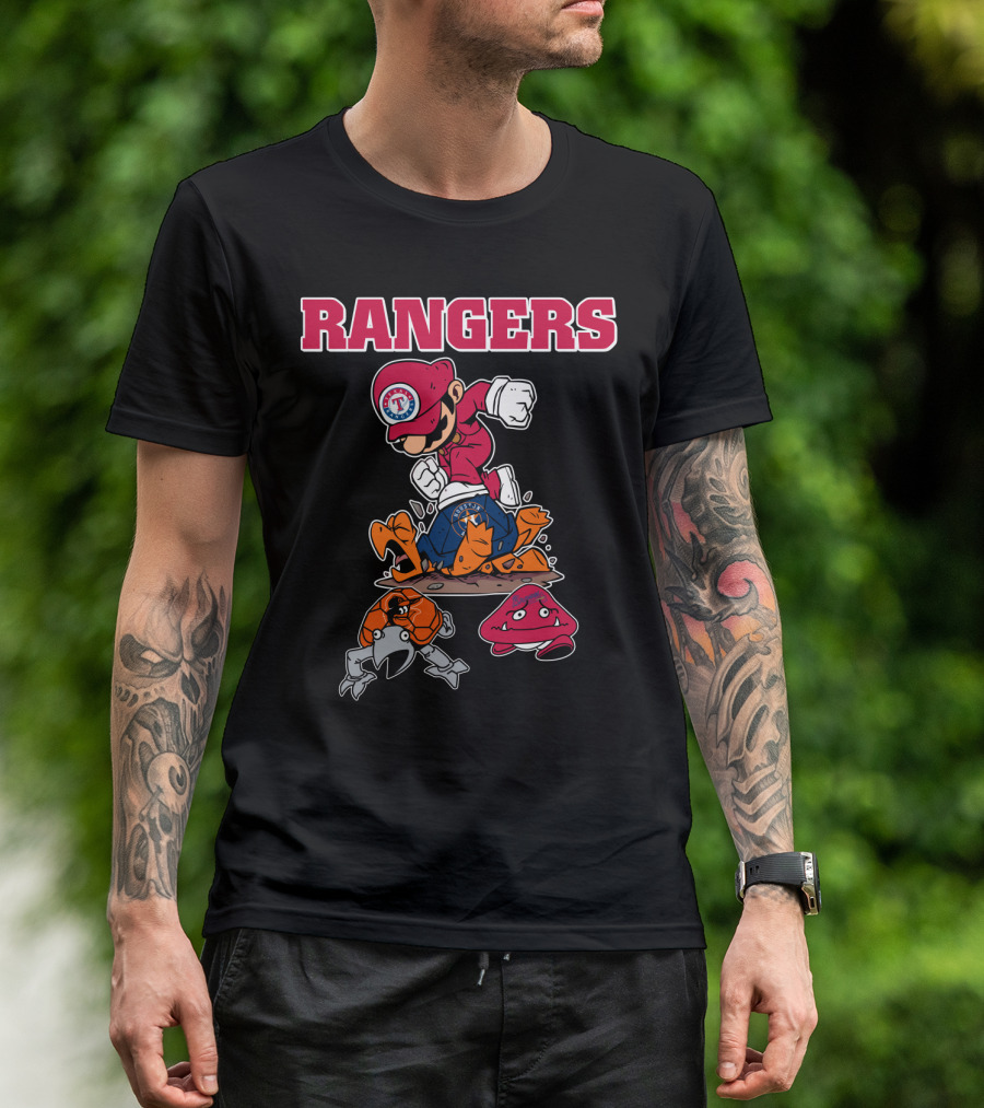 Rangers Texas Baseball Super Plumber T-Shirt