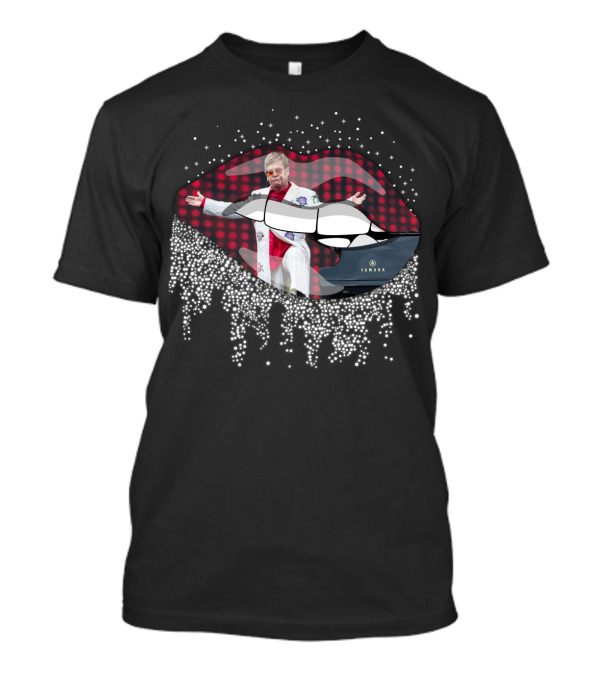 Elton John Yamaha Lips Sparkle Red Costume T-Shirt
