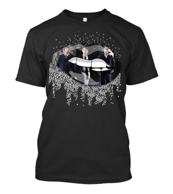 Muse Band Members White Lips Sparkling Drip T-Shirt