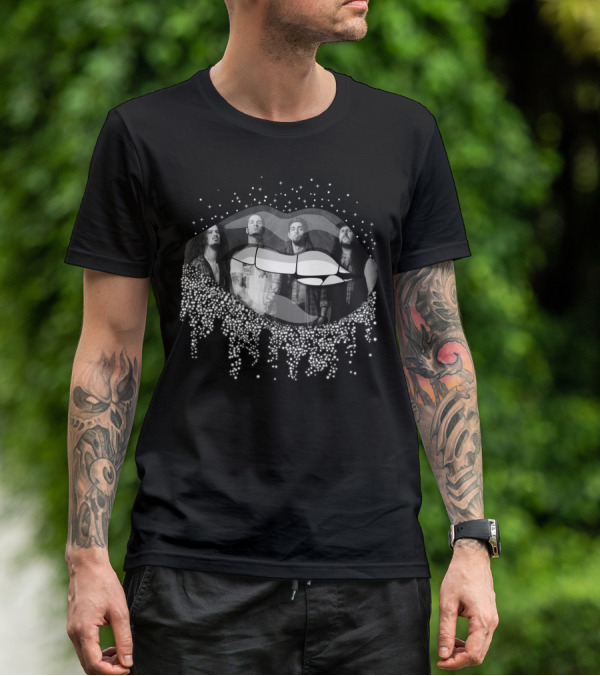 Pantera Band Lips Dripping Starry Faces T-Shirt