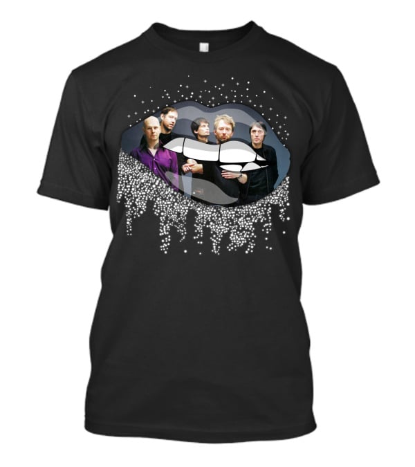 Radiohead Band Inside Glittering Lips T-Shirt