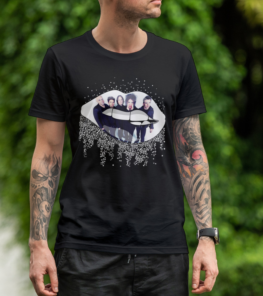The Cure Band Members Inside Glittering Lips T-Shirt