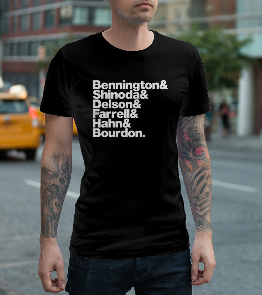 Bennington Shinoda Delson Farrell Hahn Bourdon Rock Band Linkin Park T-Shirt