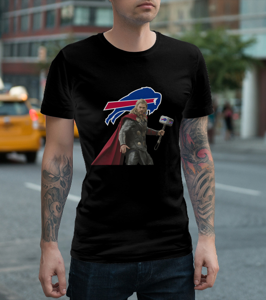 Buffalo Bills Thor Hammer Crossover T-Shirt