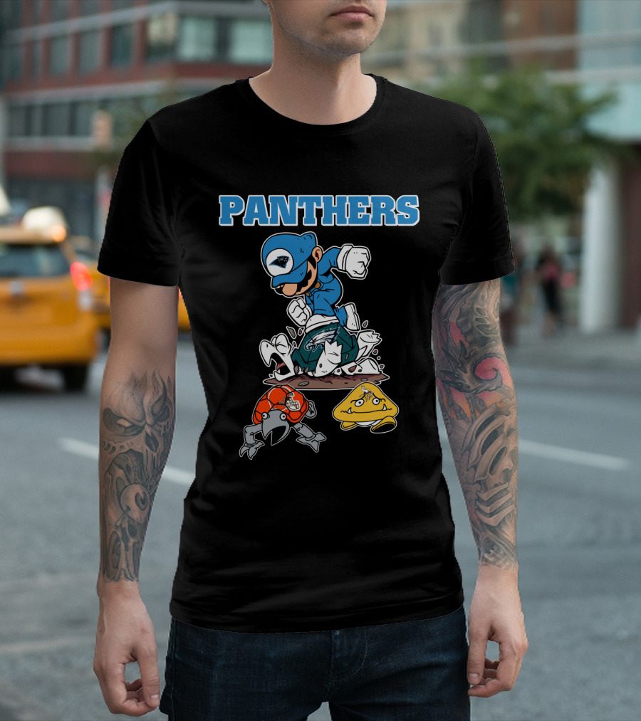 Panthers Toad And Koopa Defeated T-Shirt