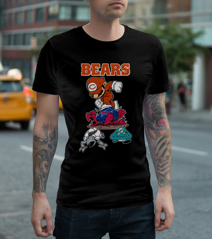 Bears Chicago Football Gamer Crossover T-Shirt