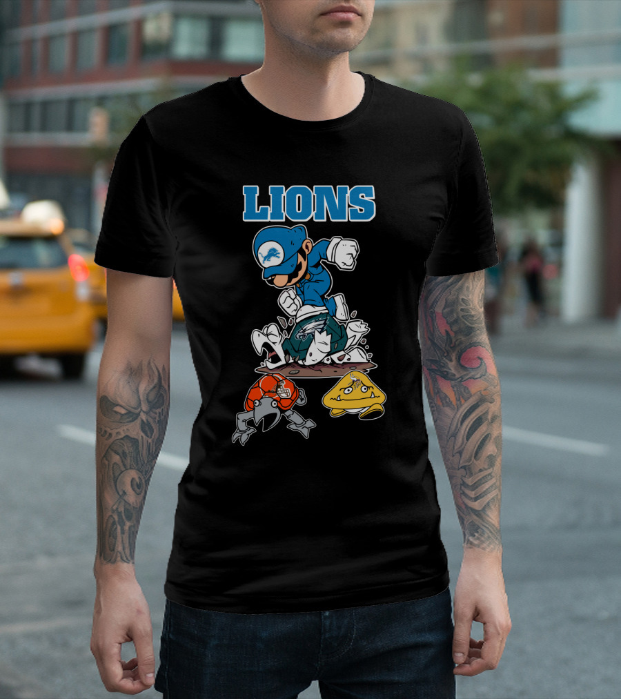 Lions Detroit Football Character Adventure T-Shirt
