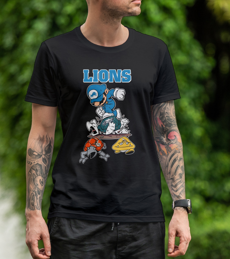 Lions Detroit Football Character Adventure T-Shirt
