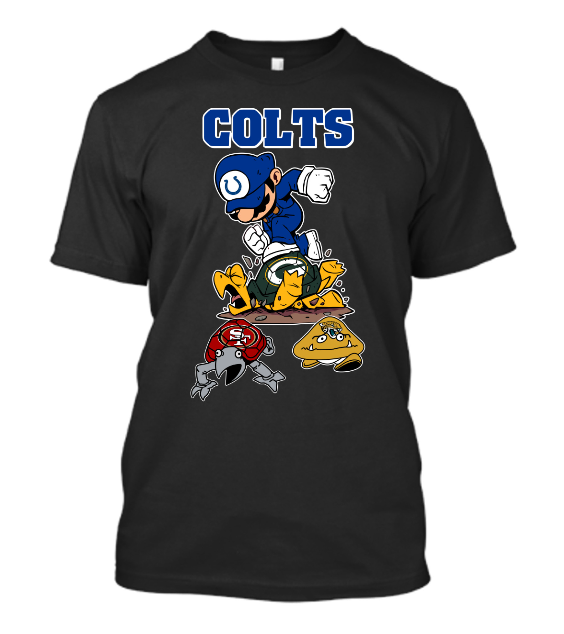 Colts Indianapolis Mario Parody Football Knockout T-Shirt