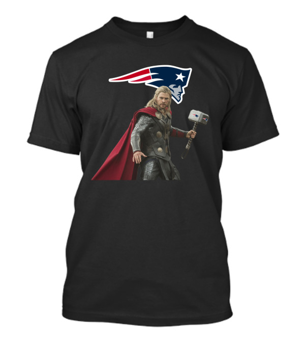 Patriots Thor Crossover Mjolnir Nfl Tribute T-Shirt