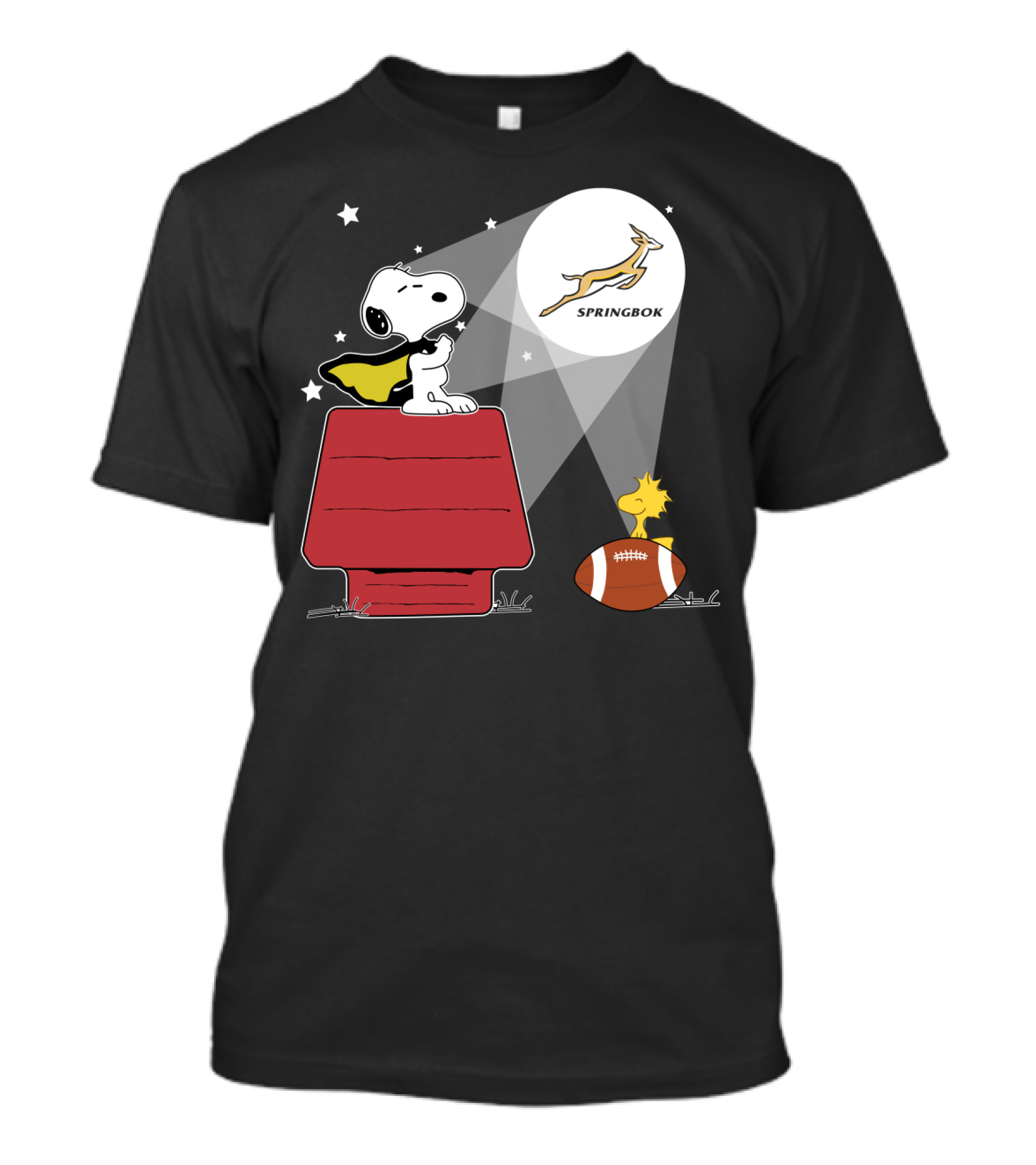 Springbok Spotlight Peanuts Snoopy Woodstock Rugby Adventure T-Shirt