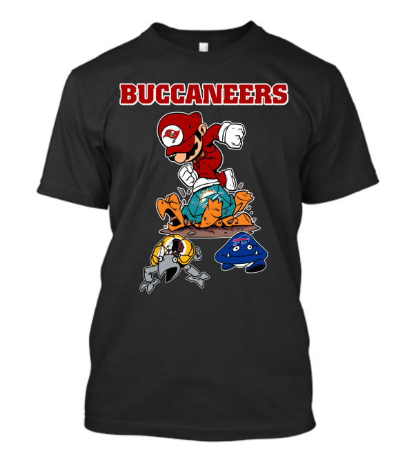 Buccaneers Mario Parody Jumping On Rivals T-Shirt