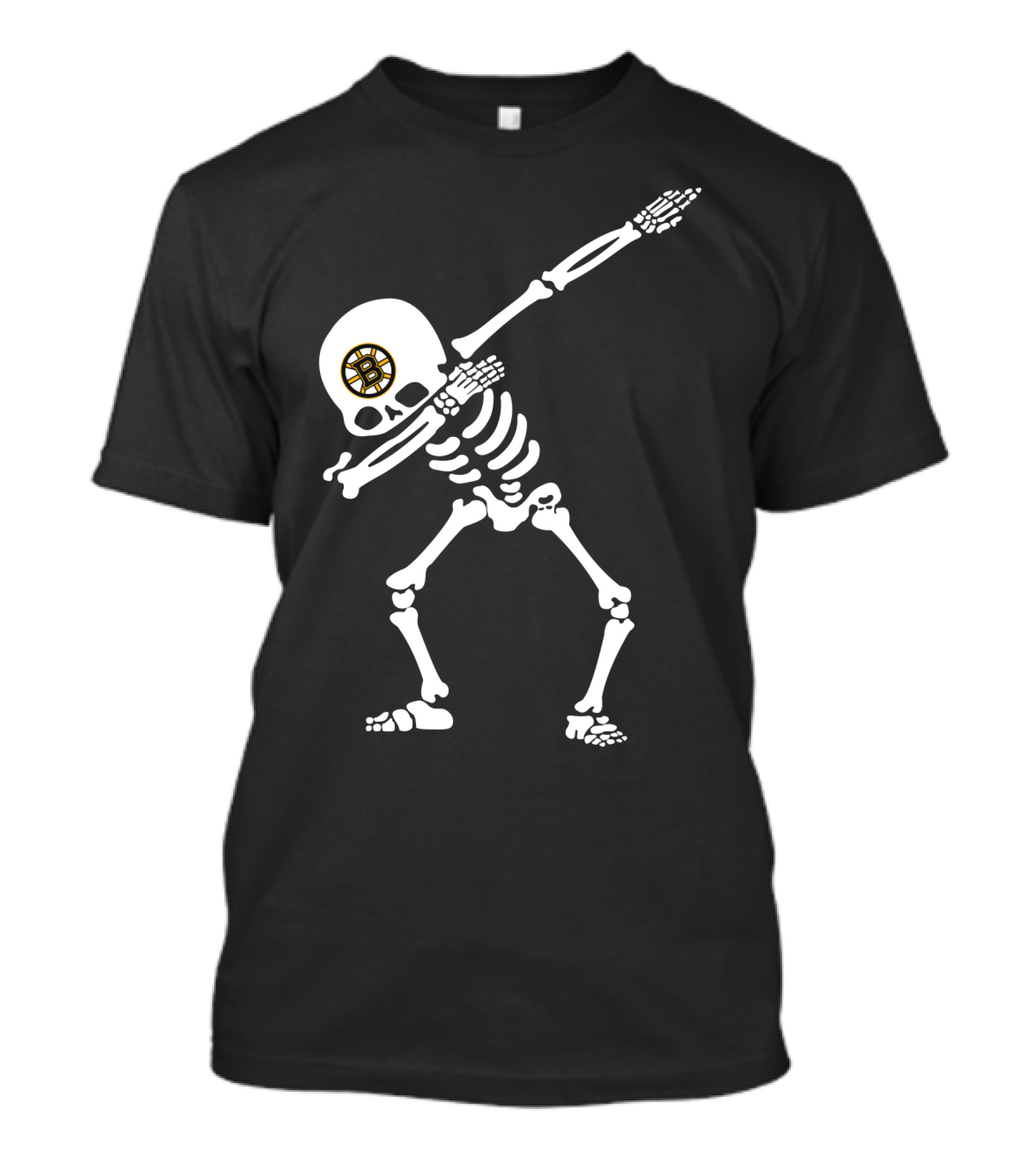 Boston Bruins Skeleton Dab Hockey Fan Gear T-Shirt